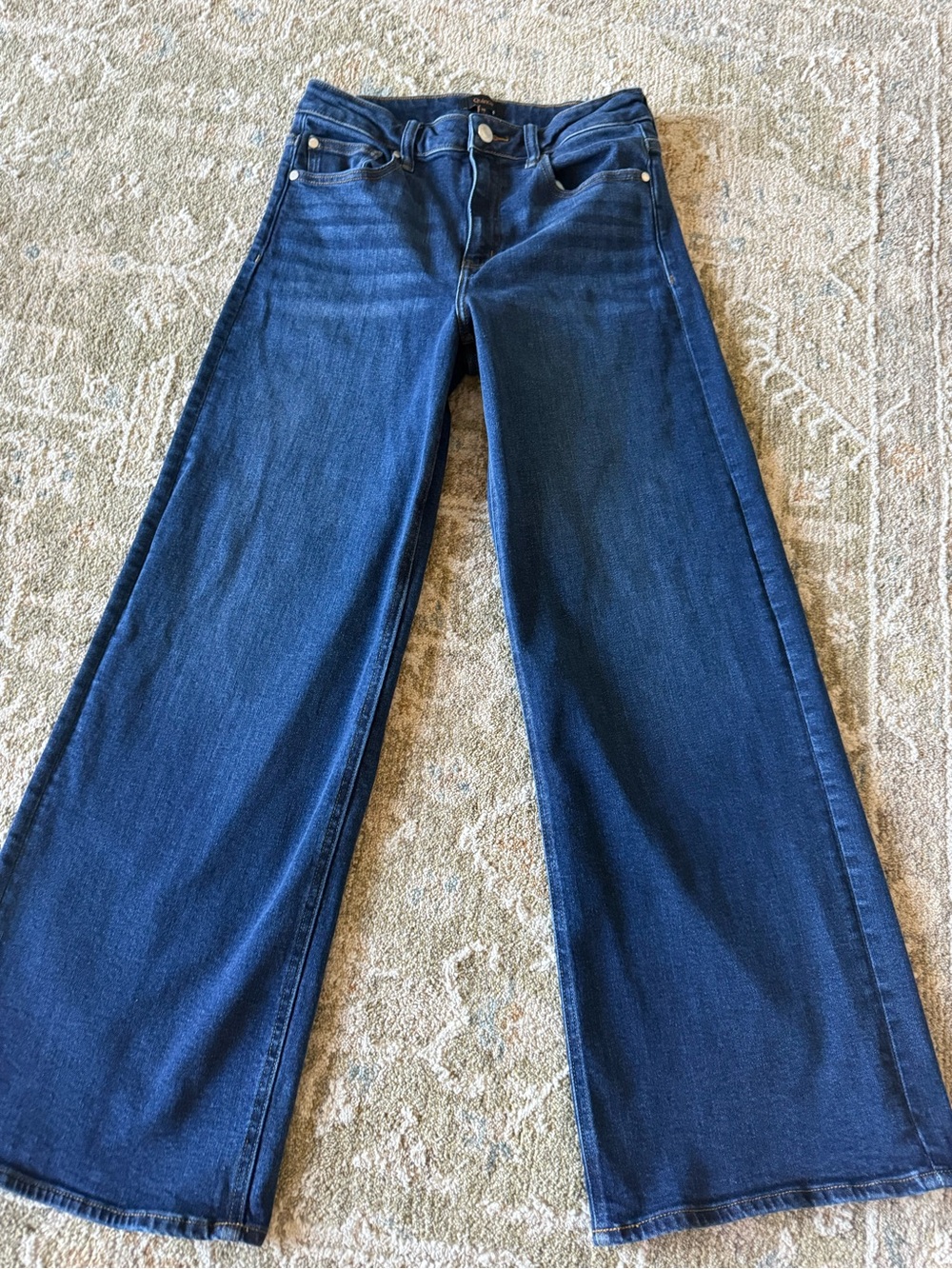 Quince Wide-Leg High-Rise Jeans in Deep Blue Wash - Picture 3 of 7